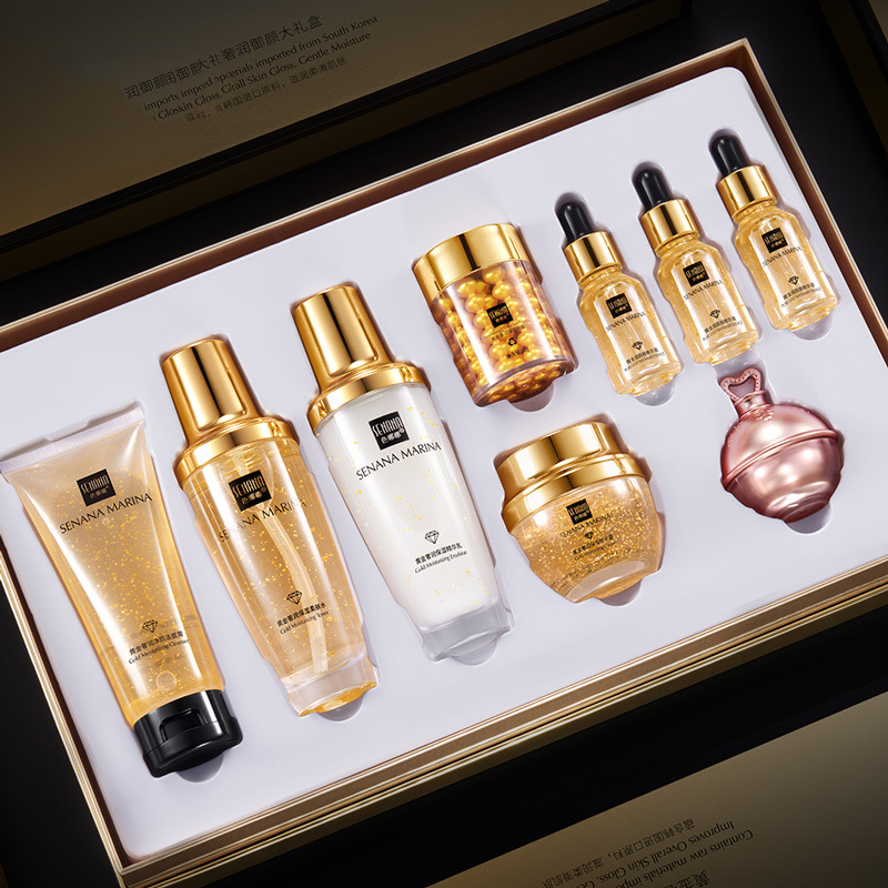 Luxury Skincare Toner - Vrouwen 24K Goud Huidverzorging Set 9