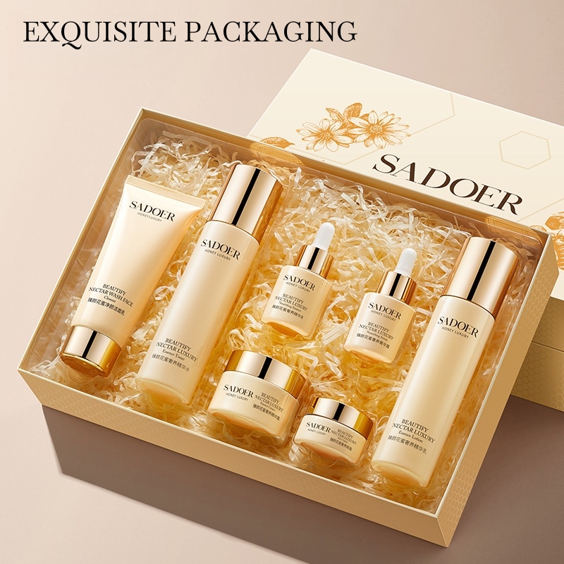 Luxury Skincare Cleanser - Zhenyan Bloemnectar Luxe 7-delige huidverzorgingsset, met